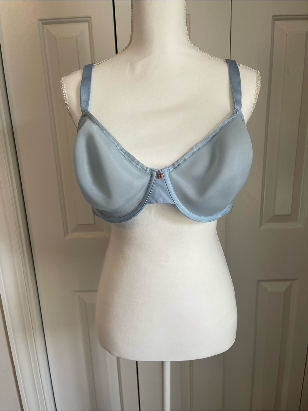 SavageXFenty Light Blue Mesh Unlined Underwire Bra
